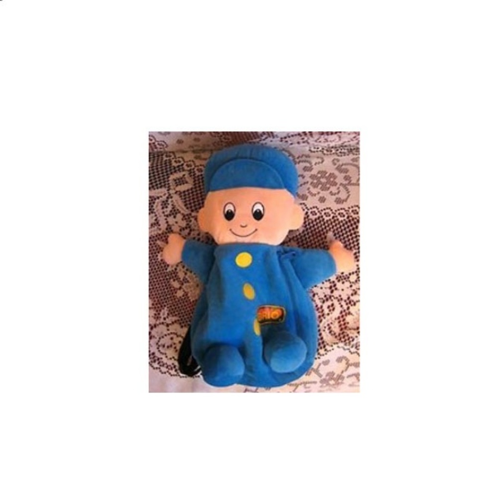 BRIO Soft Plush Child's Backpack Character in Blue